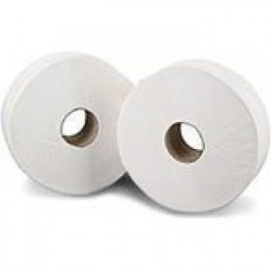 Mini Jumbo White Toilet Tissue  - 2 ply